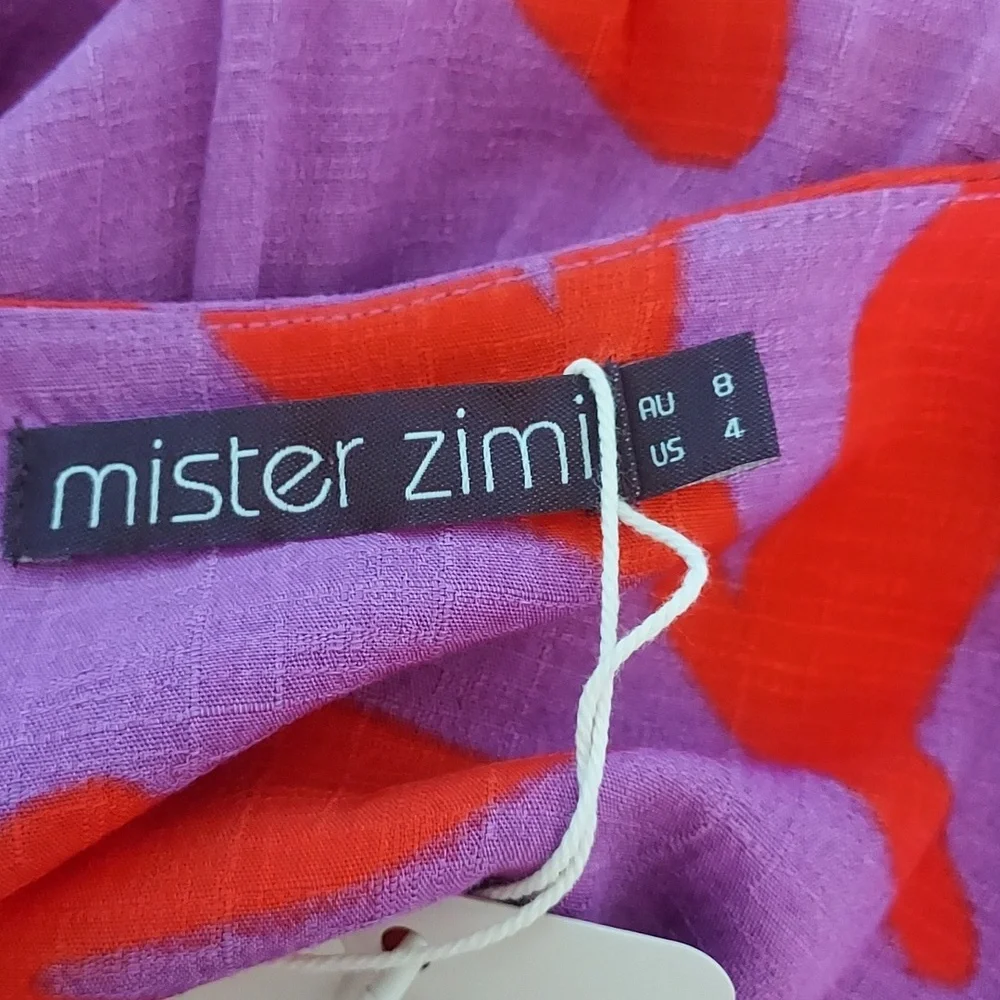Mister Zimi NWT Luna Midi Dress in Maple Print Size 4 US - Picture 3 of 4